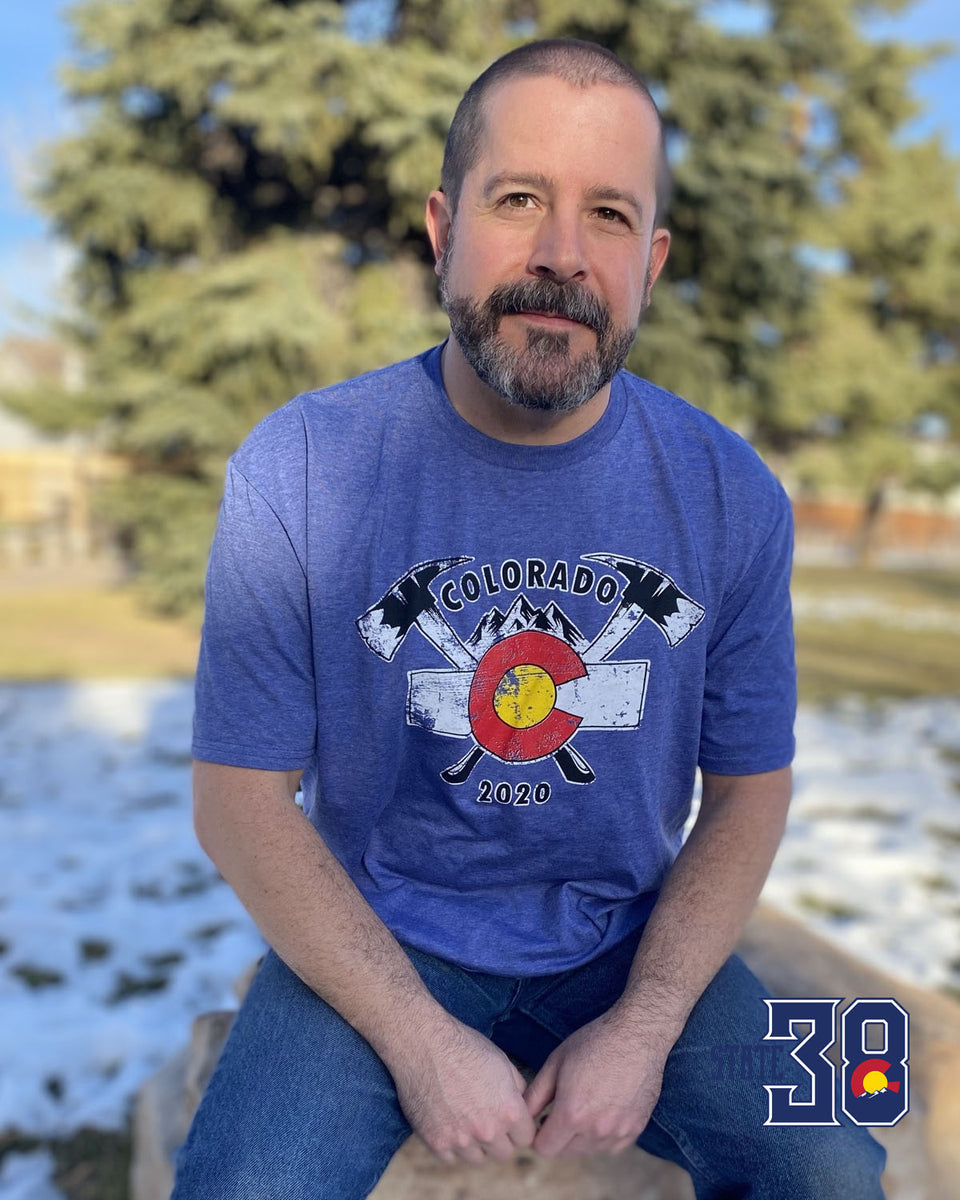 Denver Colorado-C + Pick Axe Retro Style Tshirt