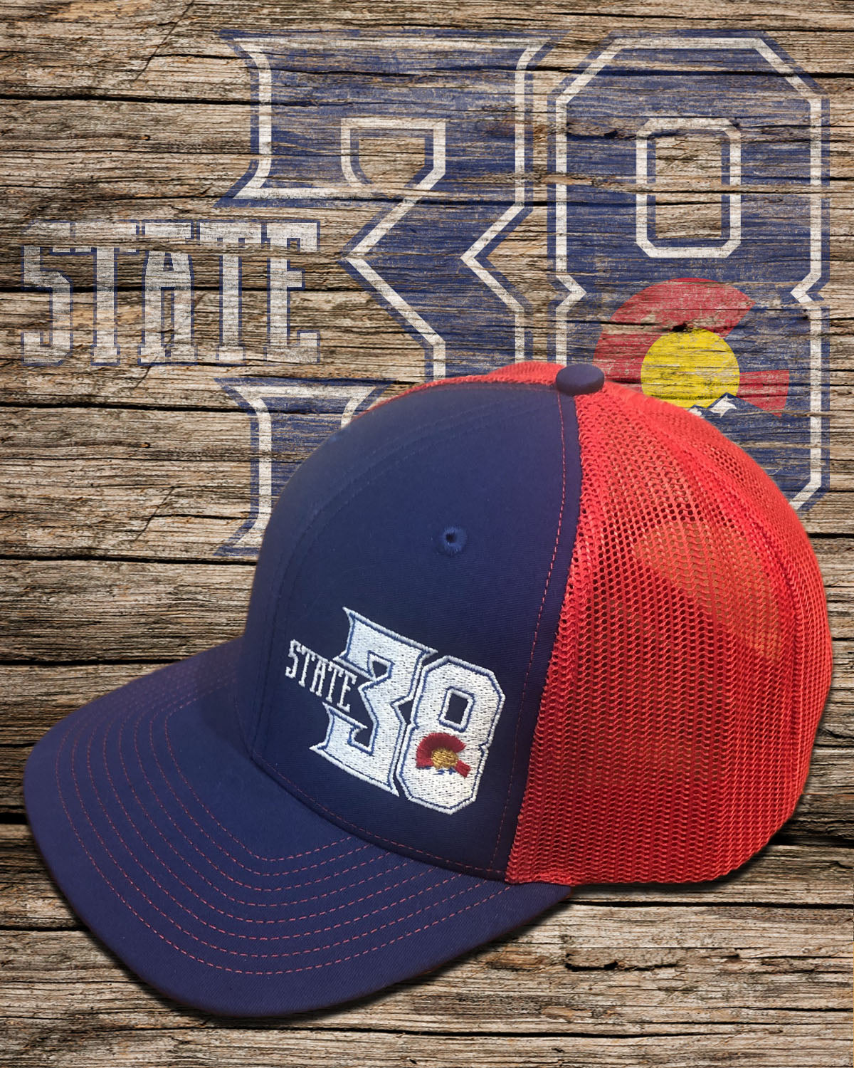 Red and Blue Snapback Hat